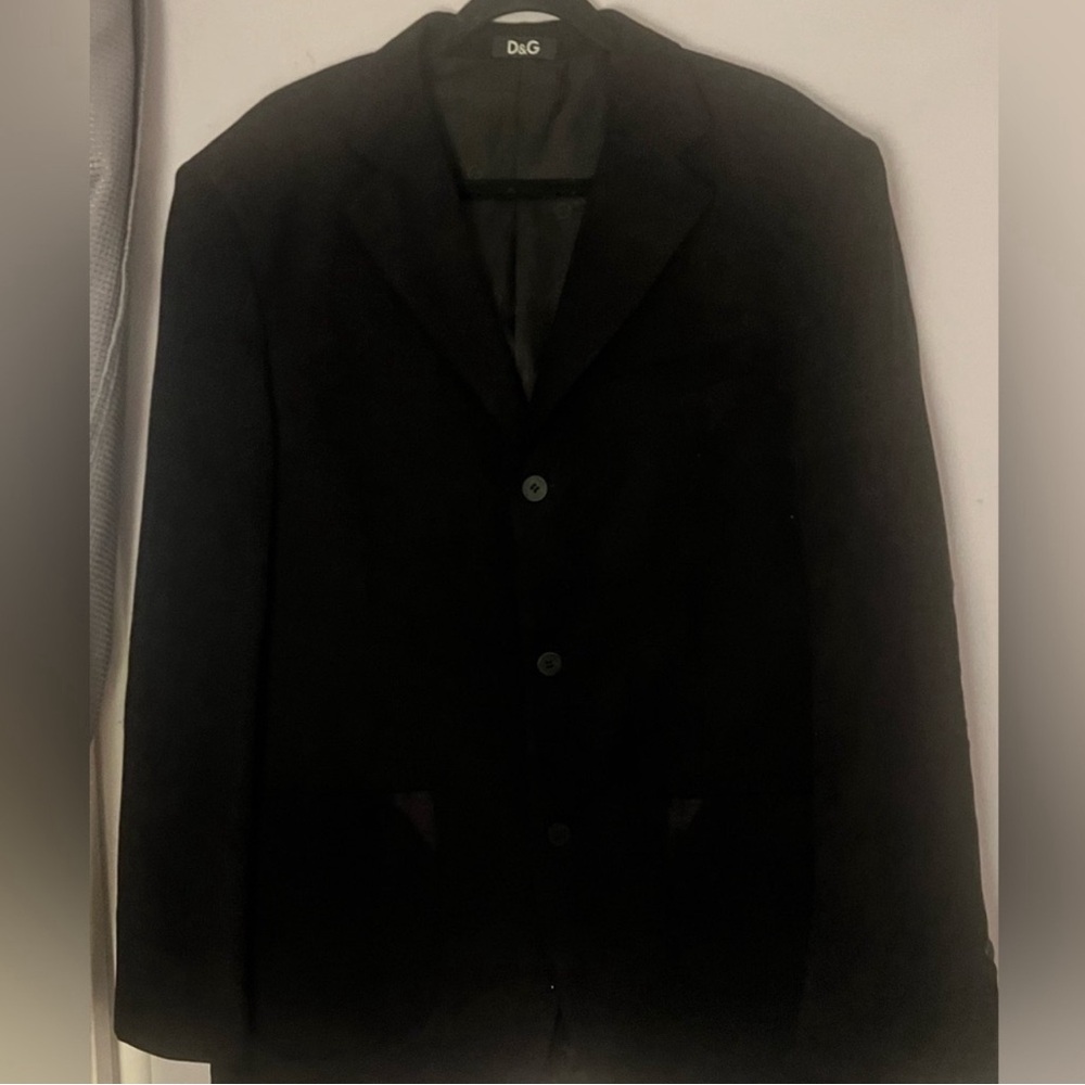 Dolce &Gabbana men’s corduroy blazer in black - size 56